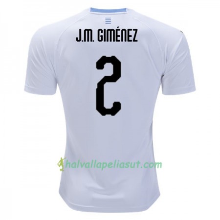 Jalkapallo Pelipaidat Uruguay J.M. Gimenez 2 World Cup 2018 Vieraspaita